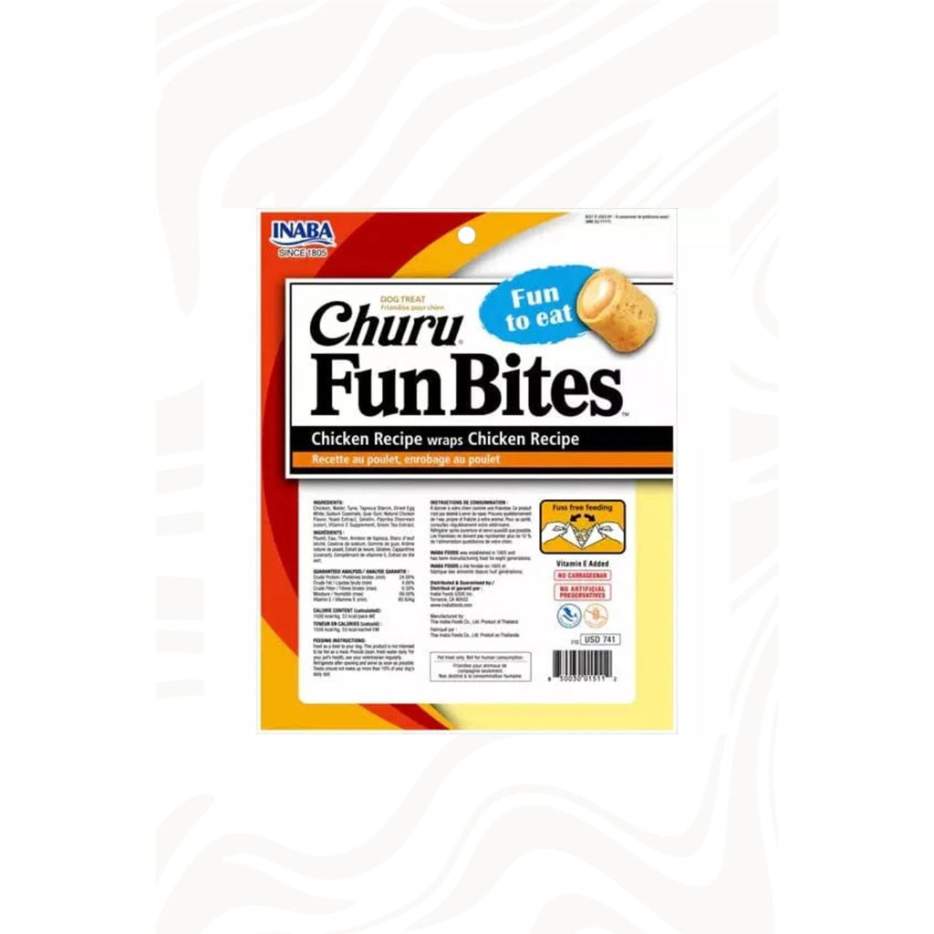 INABA Churu Fun Bites Sticks Tavuk Sargılı Köpek Ödül Maması 22gr (6 Adet)