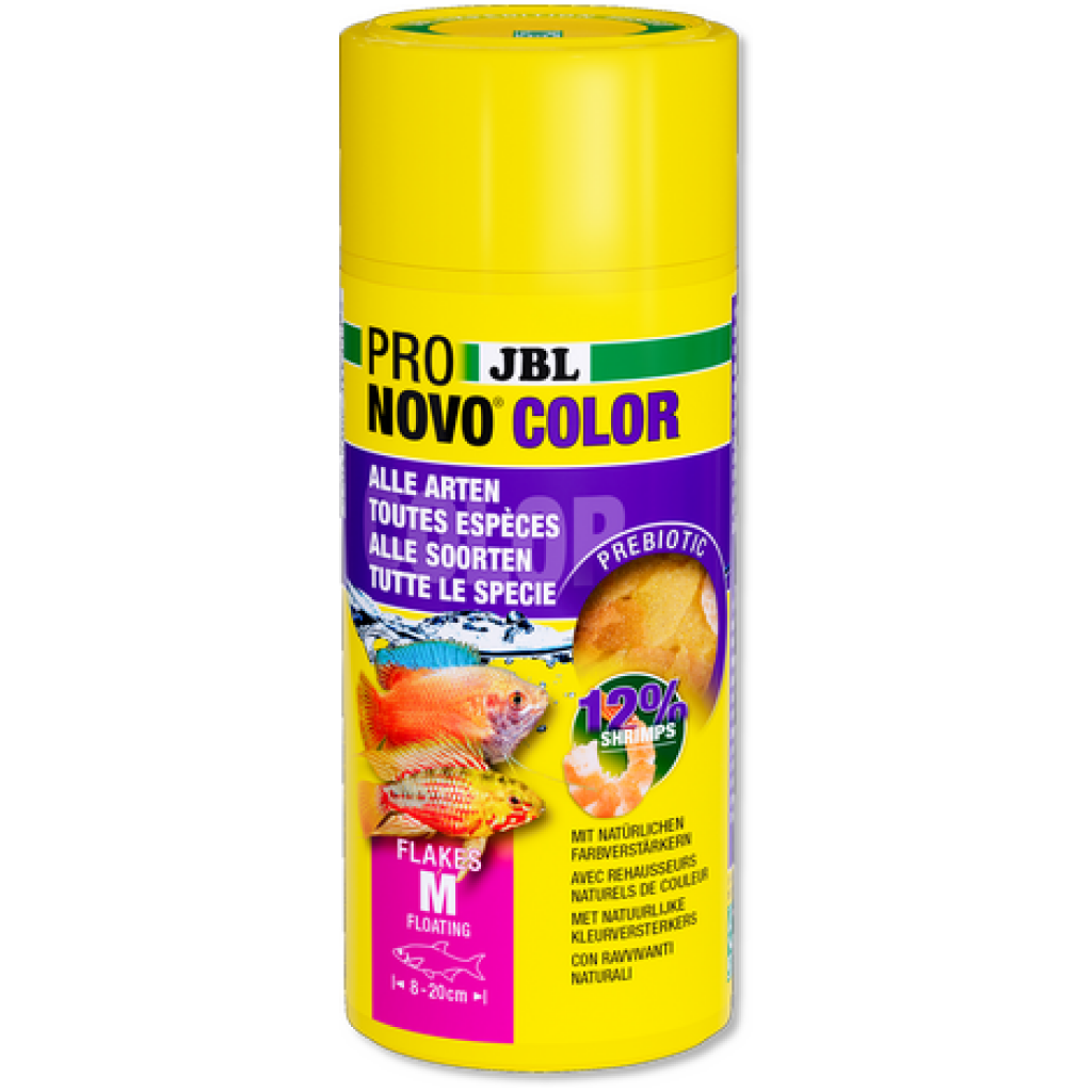 JBL PRONOVO COLOR FLAKES M Renk Geliştirici Tüm Süs Balıkları İçin Akvaryum Pul Yemi 100ml 18gr