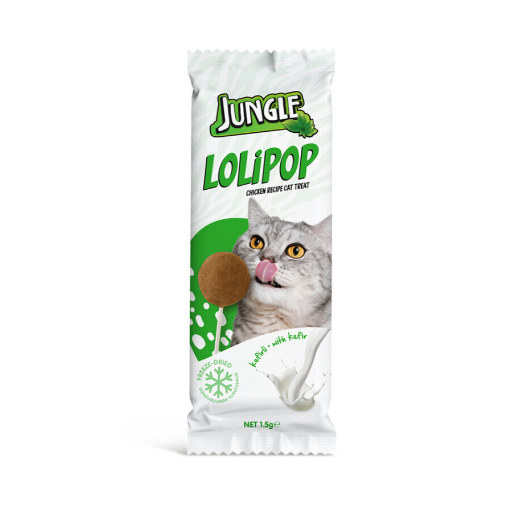 Jungle Kefirli Lolipop Kedi Ödül Maması 1,5gr (12'li)