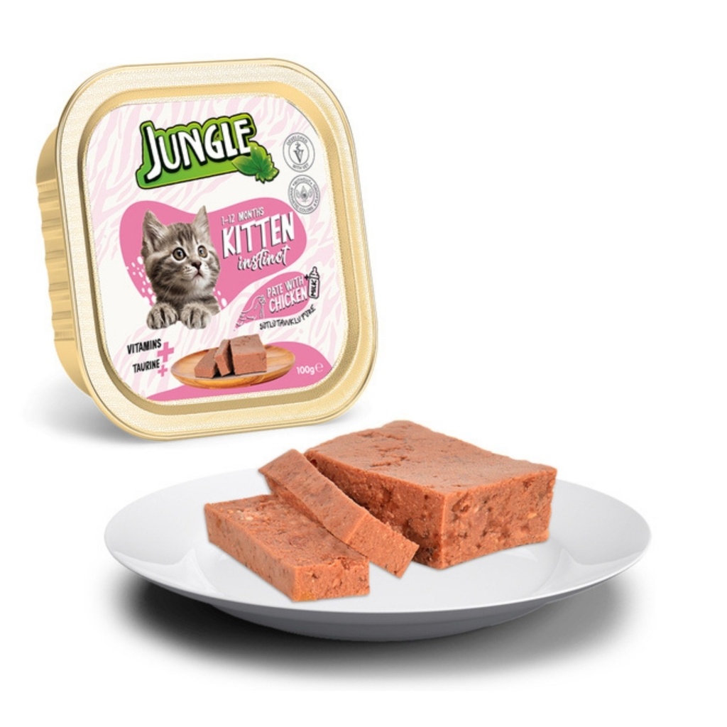 Jungle Sütlü ve Tavuklu Ezme Yavru Kedi Konservesi 100gr