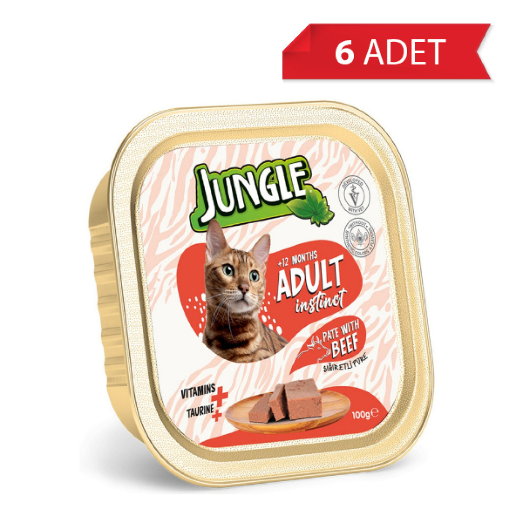 Jungle Dana Etli Ezme Yetişkin Kedi Konservesi 100gr (6 Adet)