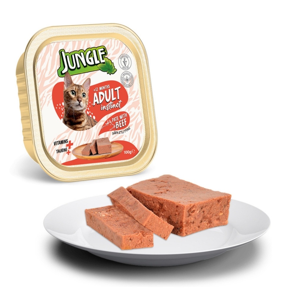 Jungle Dana Etli Ezme Yetişkin Kedi Konservesi 100gr (6 Adet)