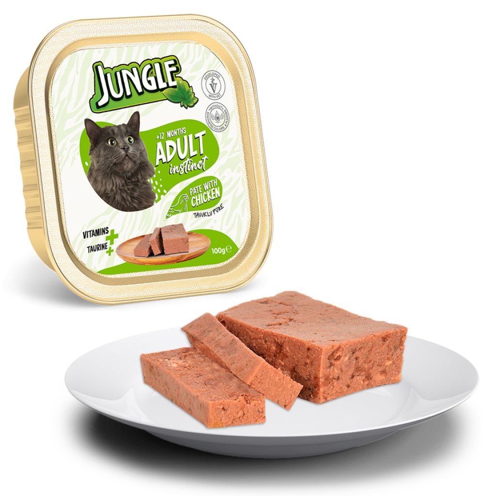 Jungle Tavuklu Ezme Yetişkin Kedi Konservesi 100gr