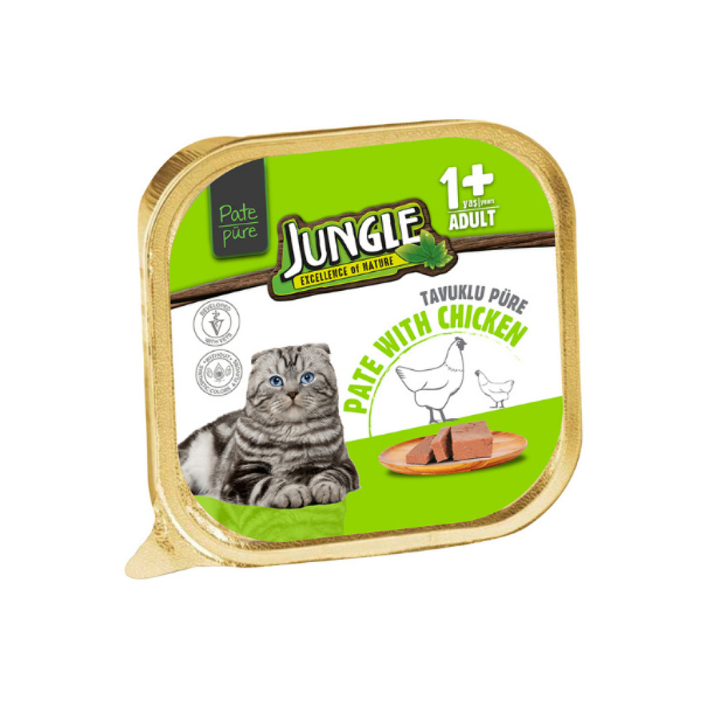 Jungle Tavuklu Ezme Yetişkin Kedi Konservesi 100gr