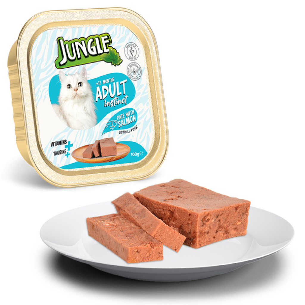 Jungle Somonlu Ezme Yetişkin Kedi Konservesi 100gr
