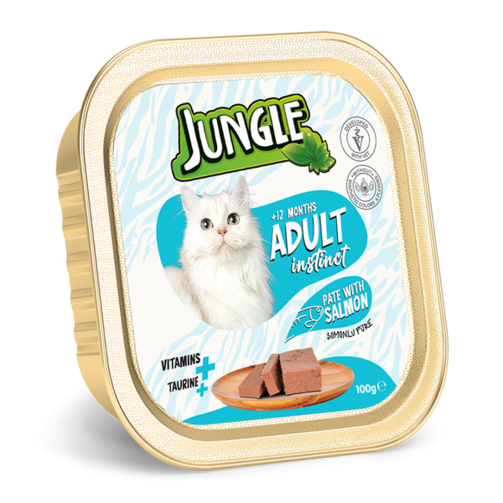 Jungle Somonlu Ezme Yetişkin Kedi Konservesi 100gr