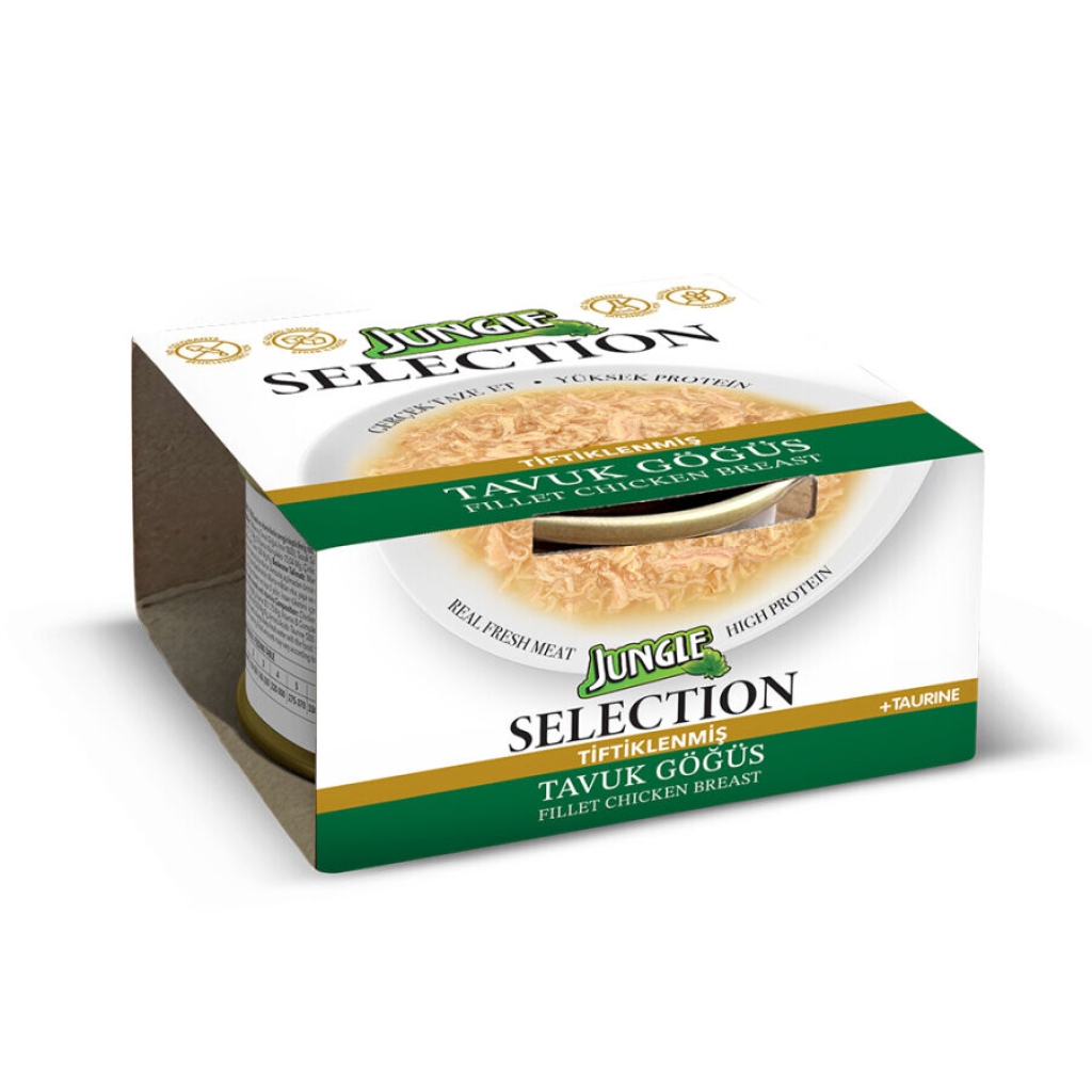 Jungle Selection Tiftiklenmiş Tavuklu Kedi Konservesi 70gr