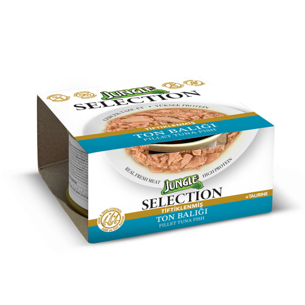 Jungle Selection Tiftiklenmiş Ton Balıklı Kedi Konservesi 70gr