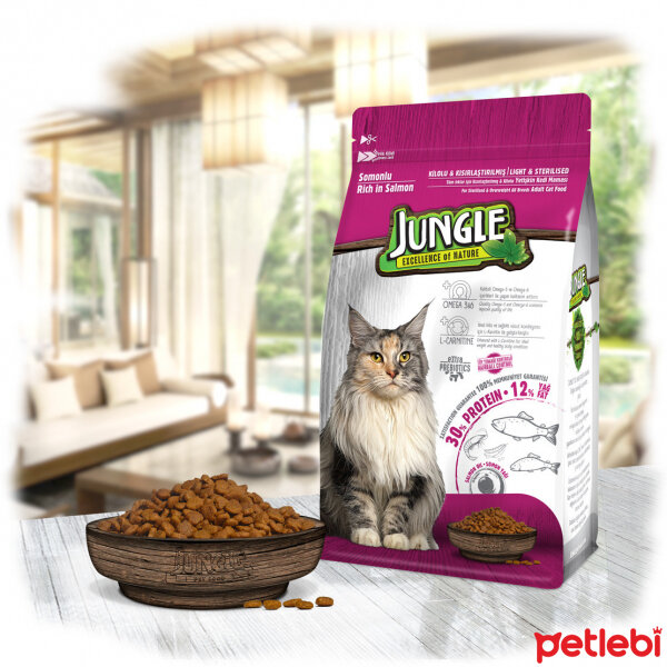 Jungle Somonlu Kısırlaştırılmış Kedi Maması 500gr