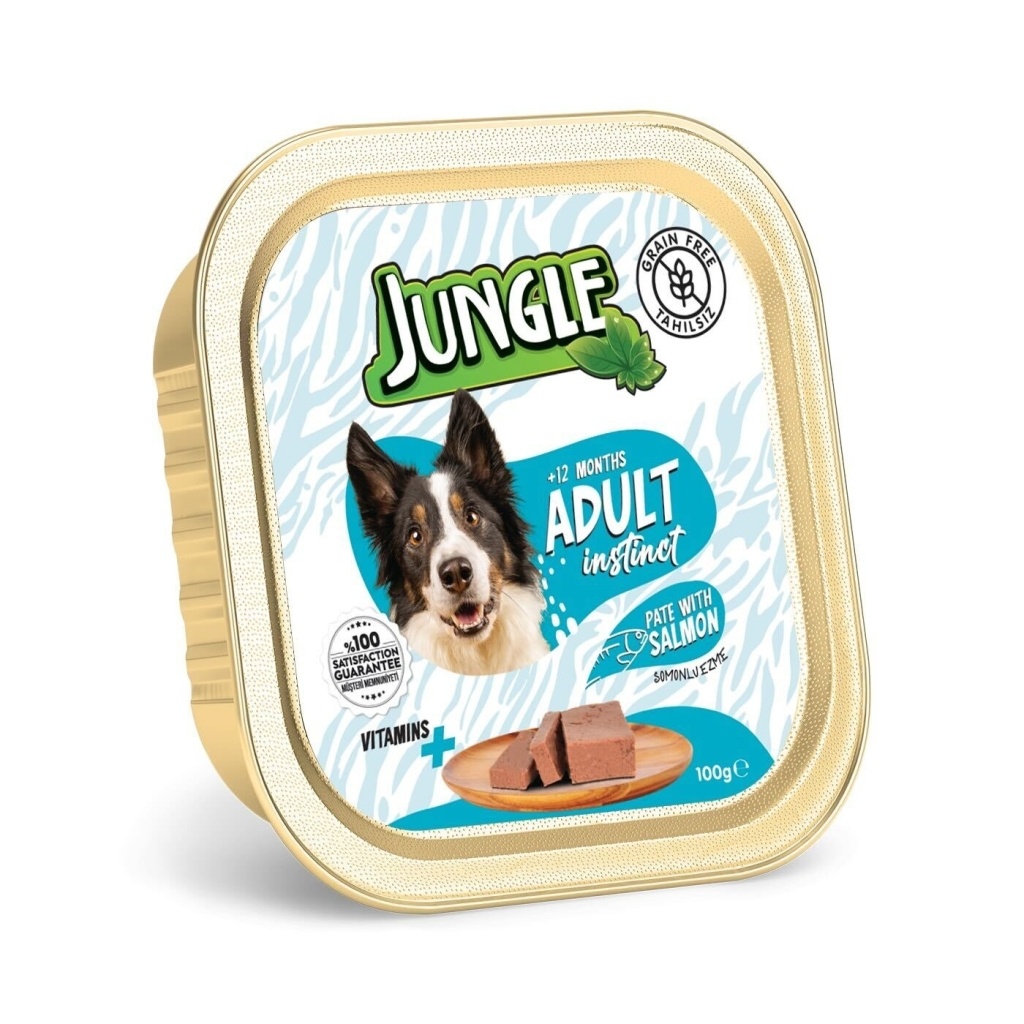 Jungle Ezme Somonlu Yetişkin Köpek Konservesi 100gr