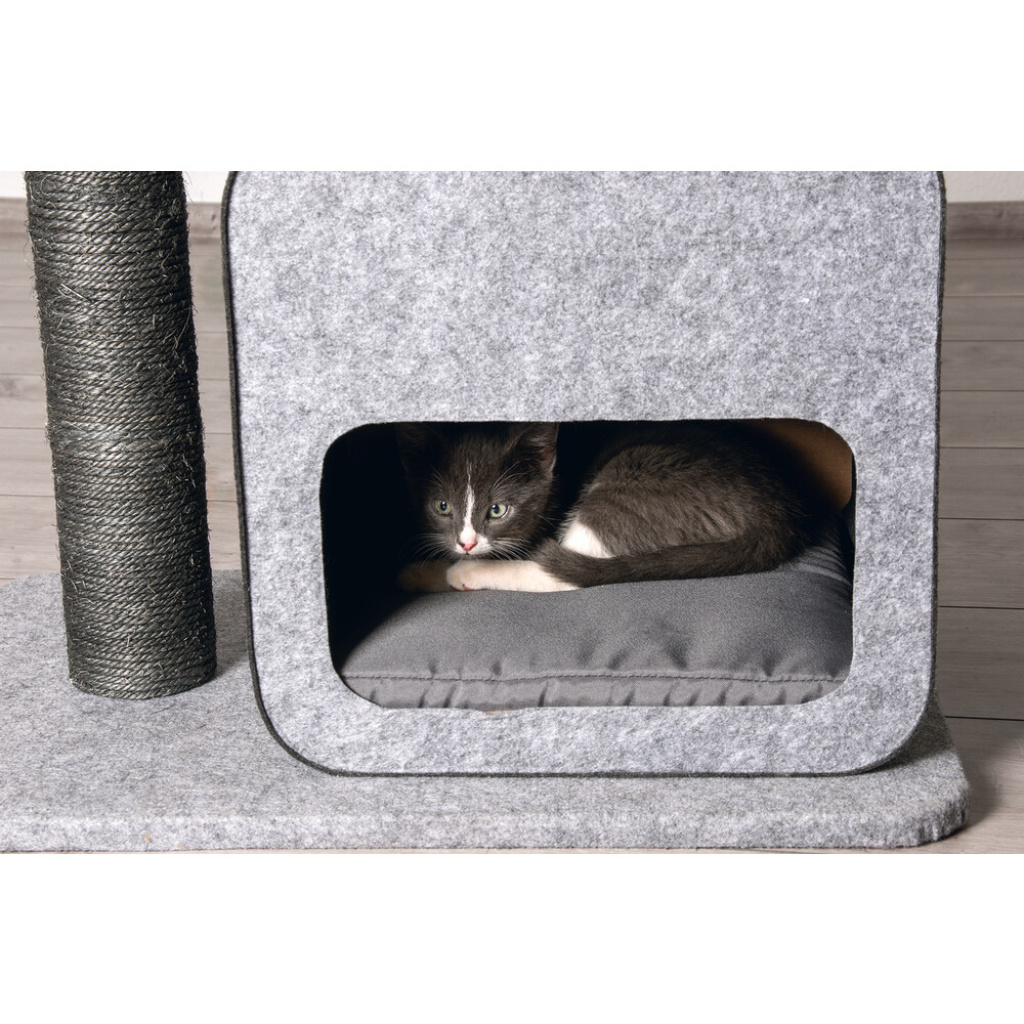 Karlie Tırmalama Tahtalı Kedi Evi 60x40x77cm (Gri)