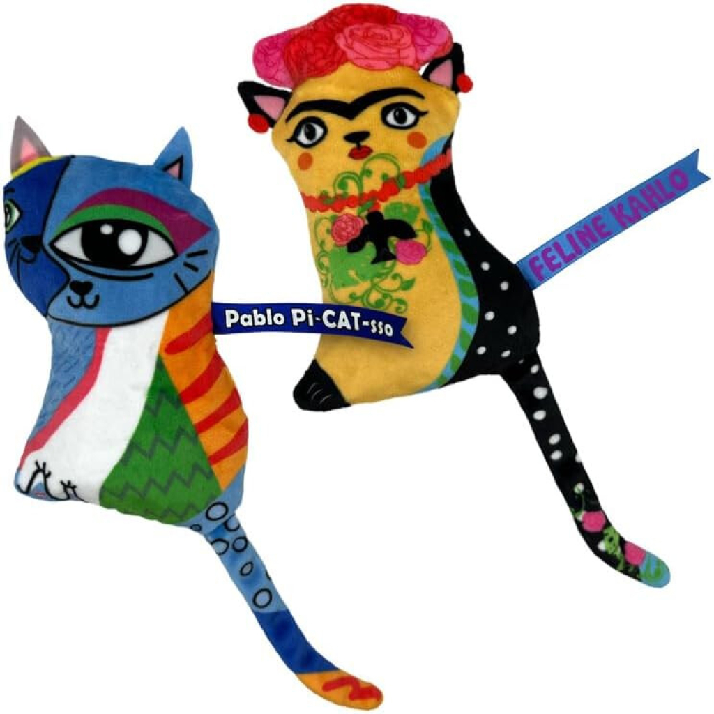 Kong Artz Kahlo Picasso Catnipli Peluş Kedi Oyuncağı 19cm (2'li)