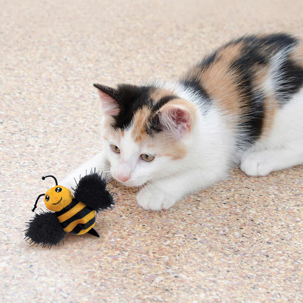 Kong Better Buzz Catnipli Hışırtılı Arı Peluş Kedi Oyuncağı 12cm