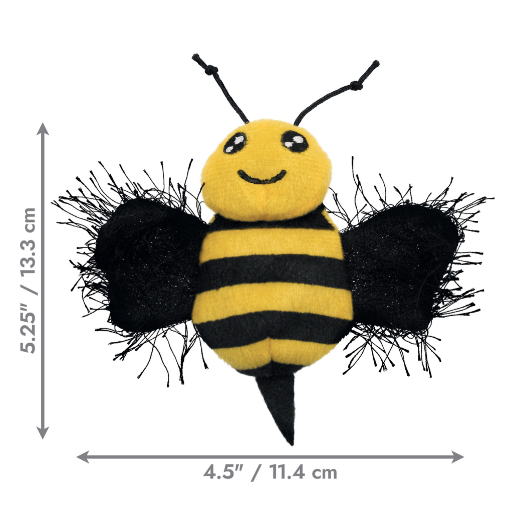 Kong Better Buzz Catnipli Hışırtılı Arı Peluş Kedi Oyuncağı 12cm