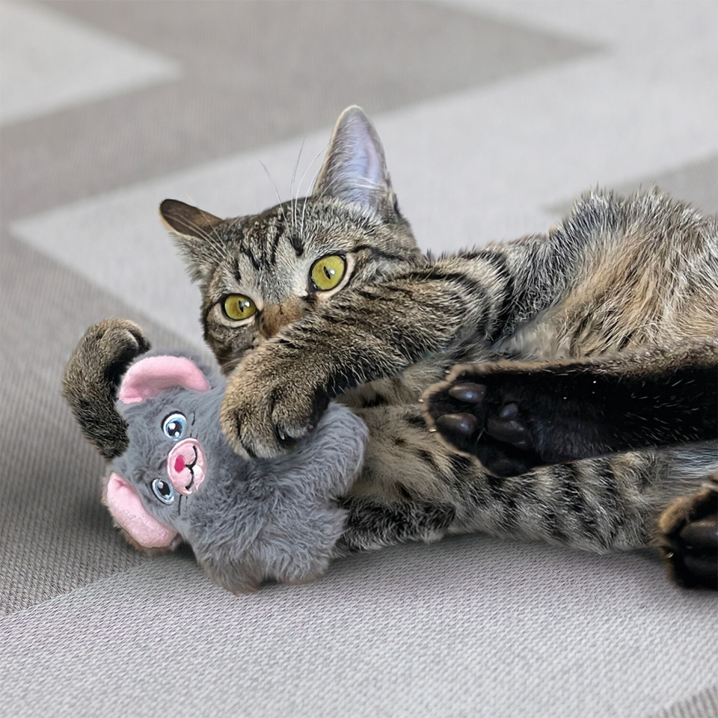 Kong Snuzzles Fare Catnipli Hışırtılı Peluş Kedi Oyuncağı 12cm