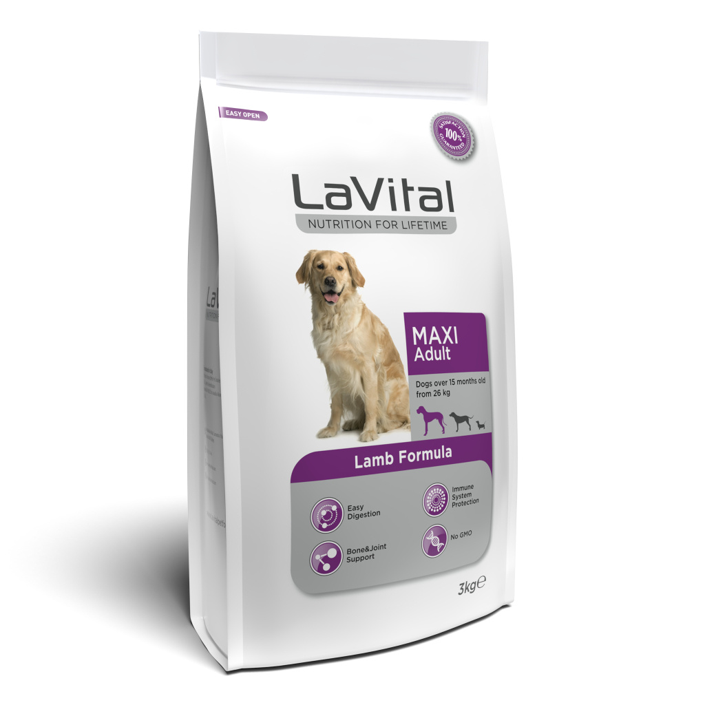 LaVital Kuzulu Büyük Irk Yetişkin Köpek Maması 3kg