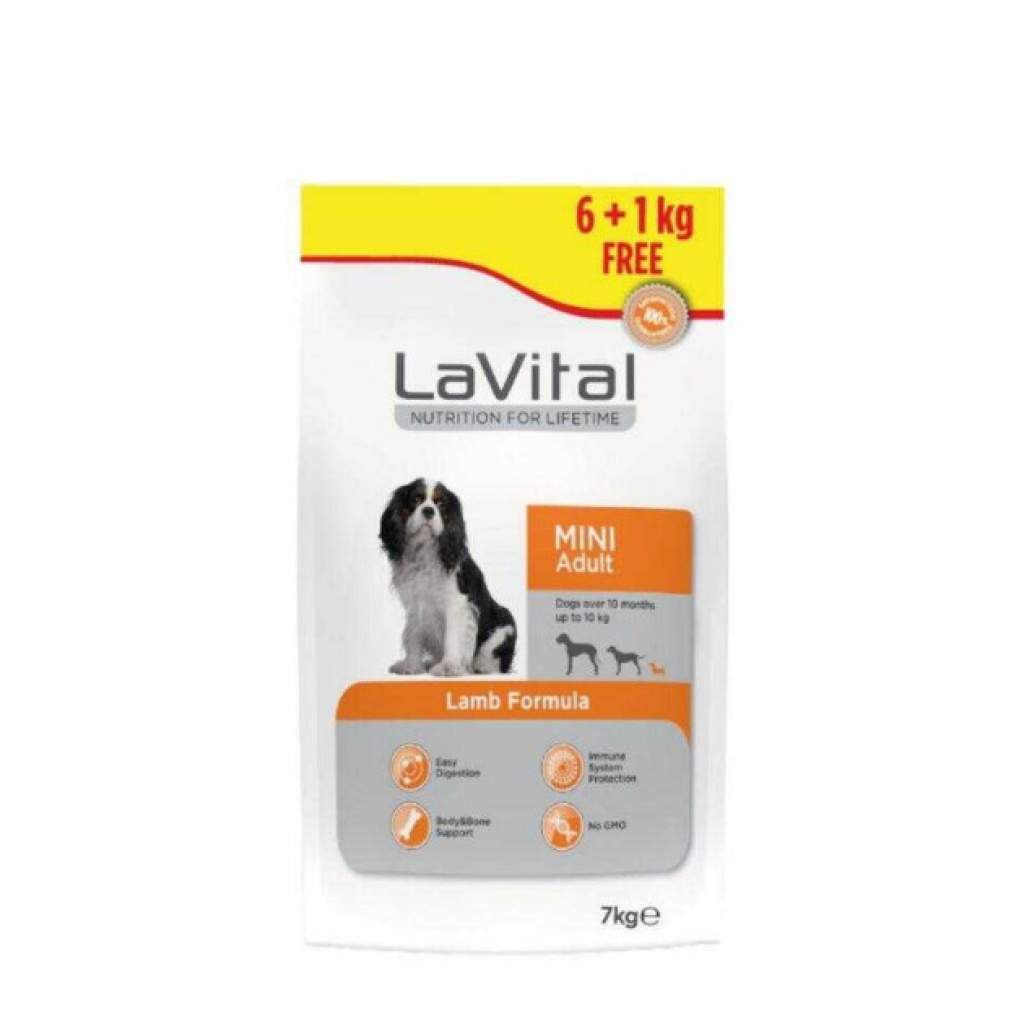 LaVital Kuzulu Küçük Irk Yetişkin Köpek Maması 6kg + 1kg HEDİYE!