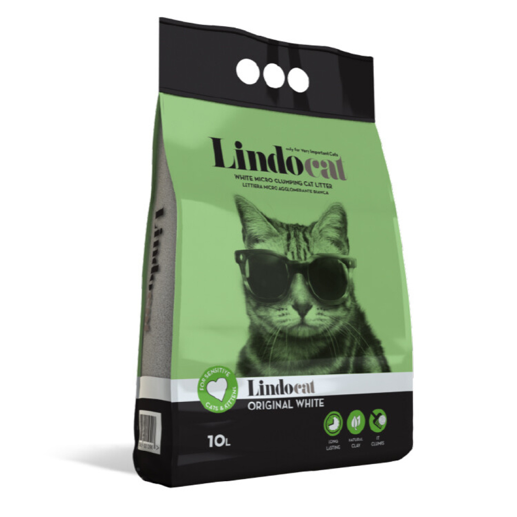 Lindocat Original Kokusuz İnce Taneli Topaklanan Bentonit Kedi Kumu 10lt