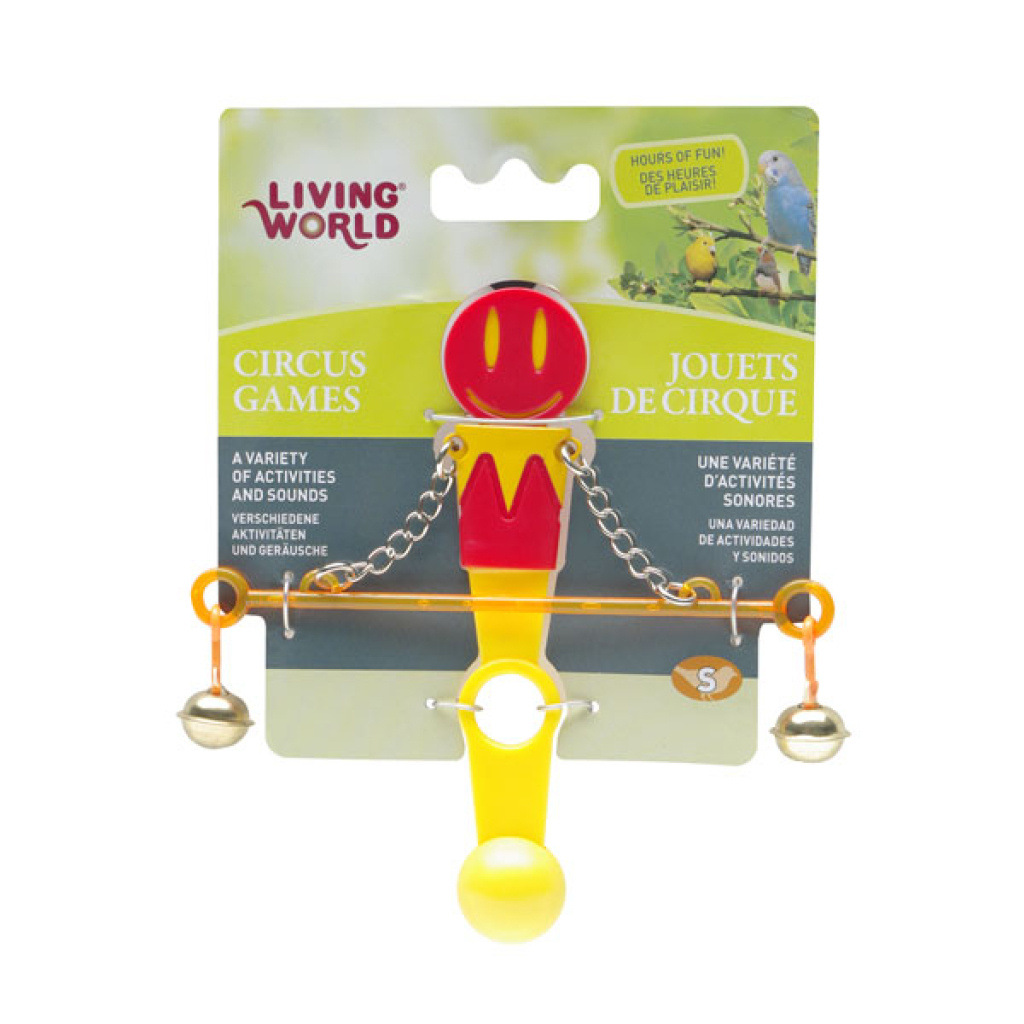 Living World Zilli Denge Çubuğu Kuş Oyuncağı (Sarı) [S]