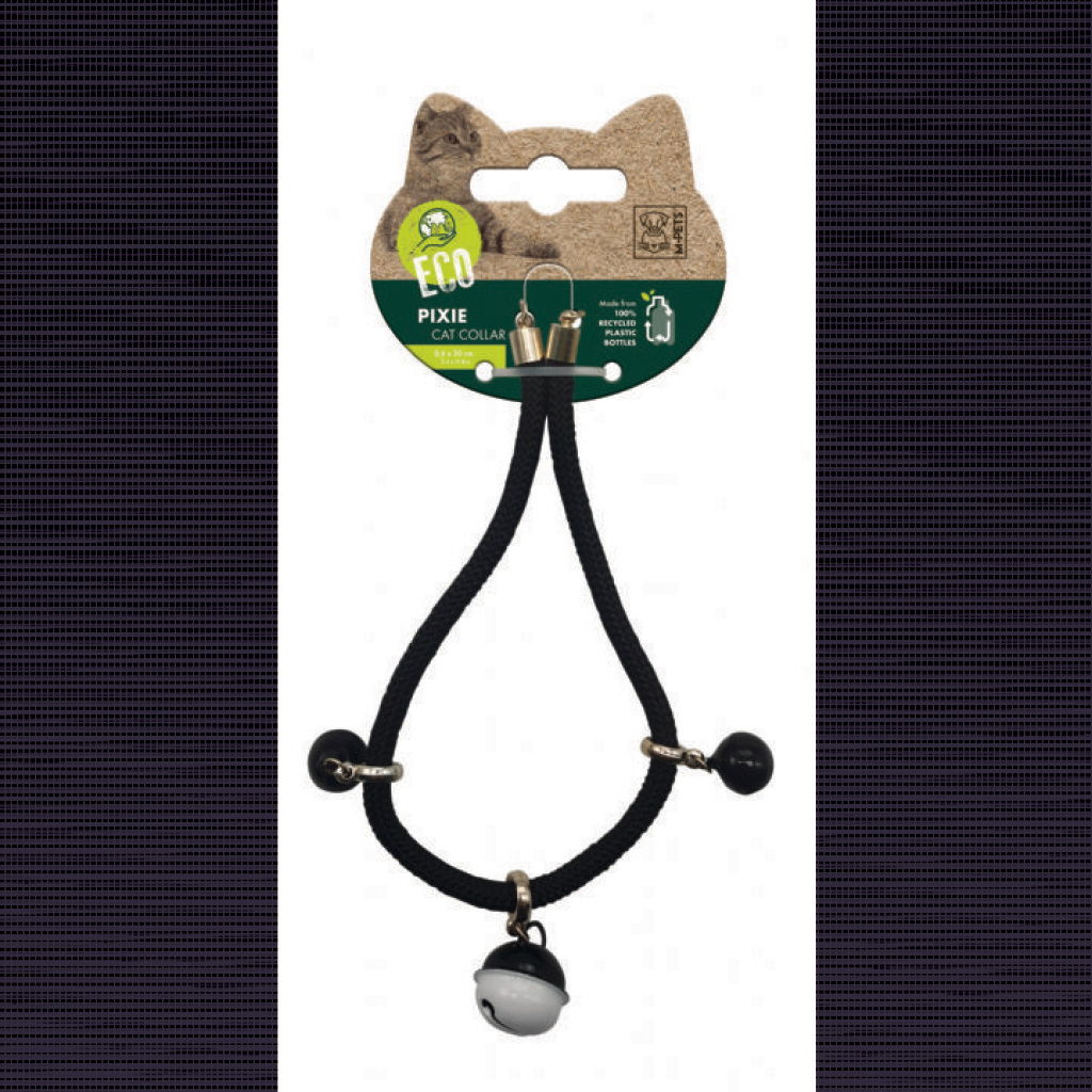 M-Pets Pixie Kedi Boyun Zilli Tasması 0,6cmx30cm (Siyah)