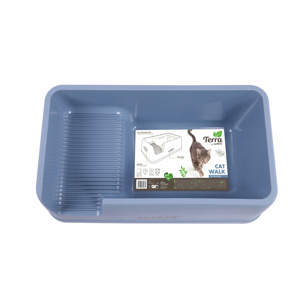 M-Pets Terra Cat Walk Açık Kedi Tuvaleti 84x48x25,5cm (Mavi)