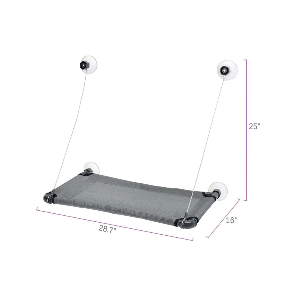 M-Pets Horizon Kedi Cam Yatağı 40,5x73x63,5cm (Siyah)