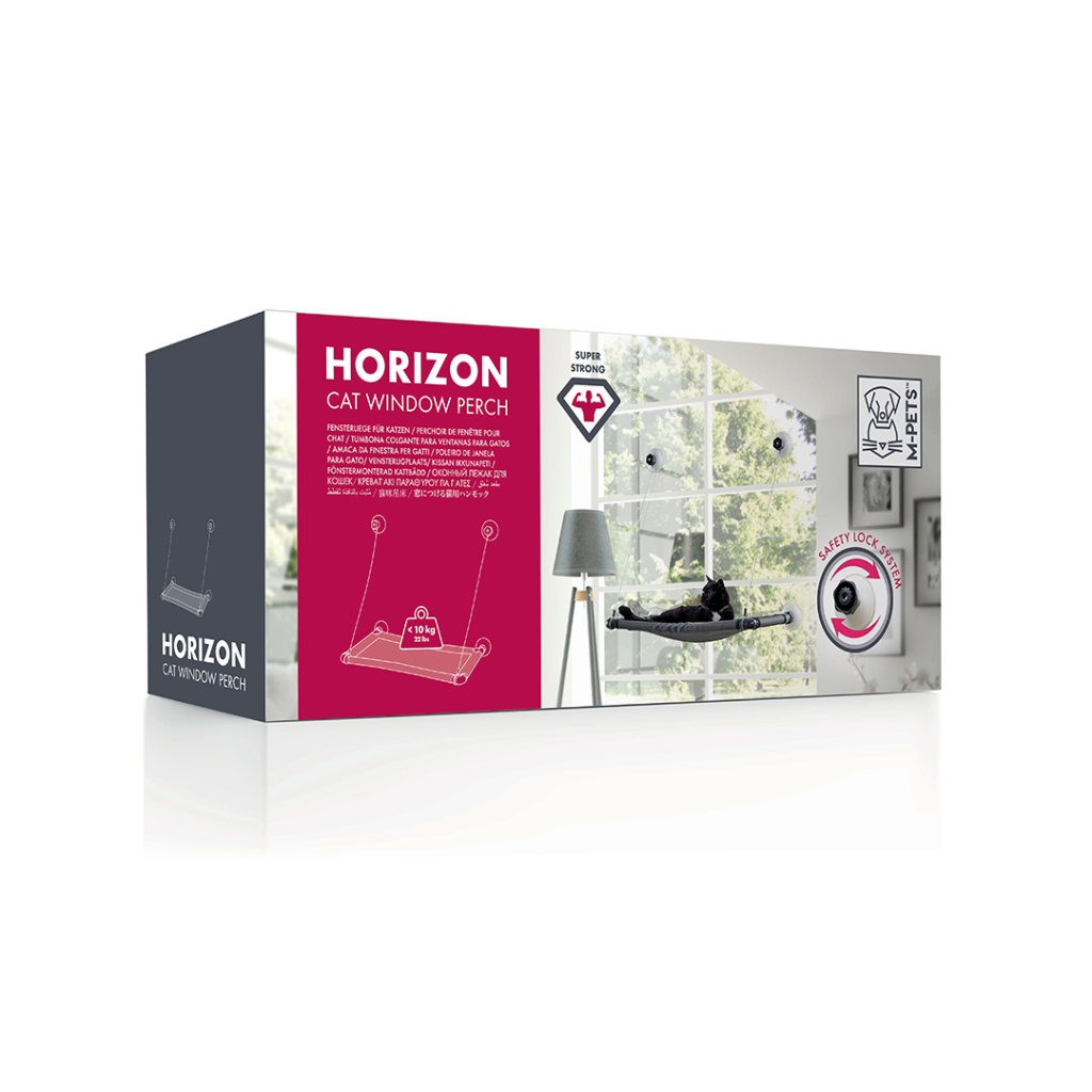 M-Pets Horizon Kedi Cam Yatağı 40,5x73x63,5cm (Siyah)