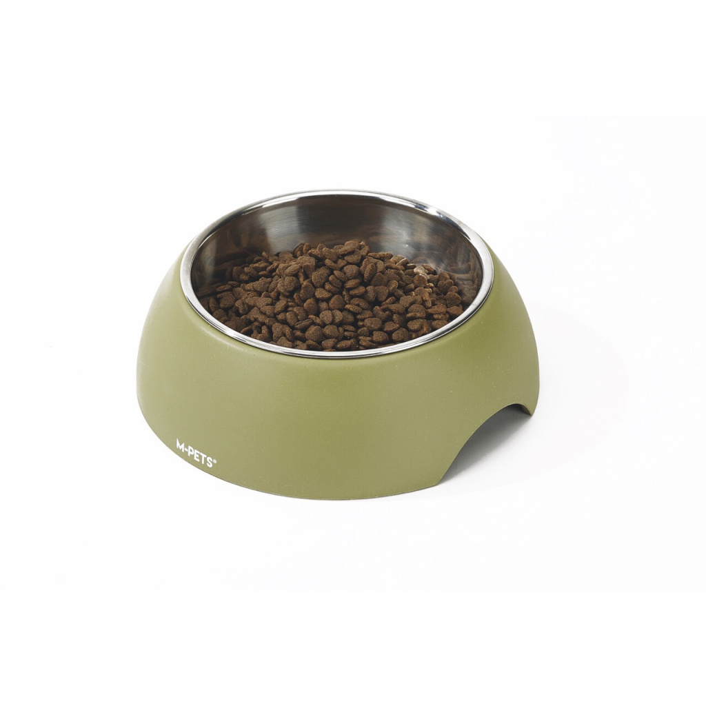 M-Pets Eco Bamboo Kedi ve Köpekler için Mama ve Su Kabı 350ml (Yeşil)