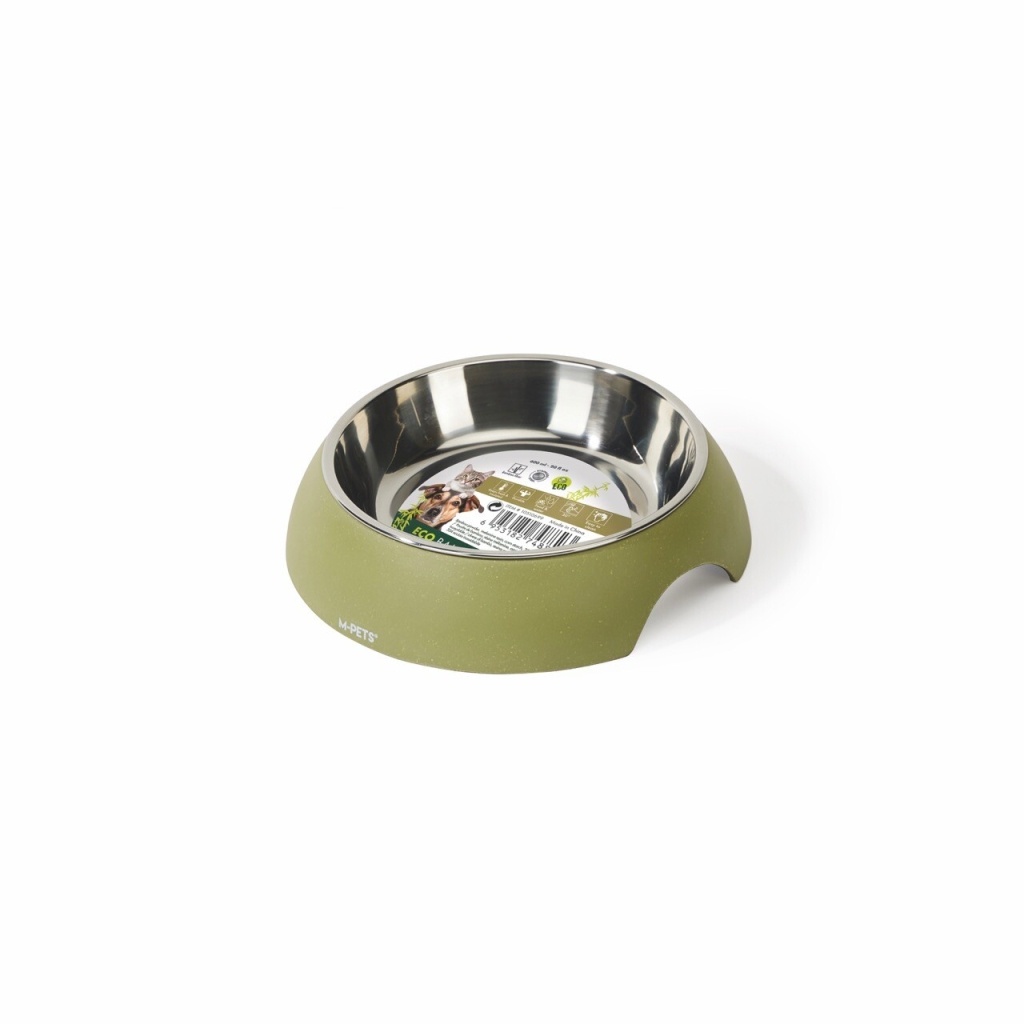 M-Pets Eco Bamboo Mama ve Su Kabı 600ml (Yeşil)