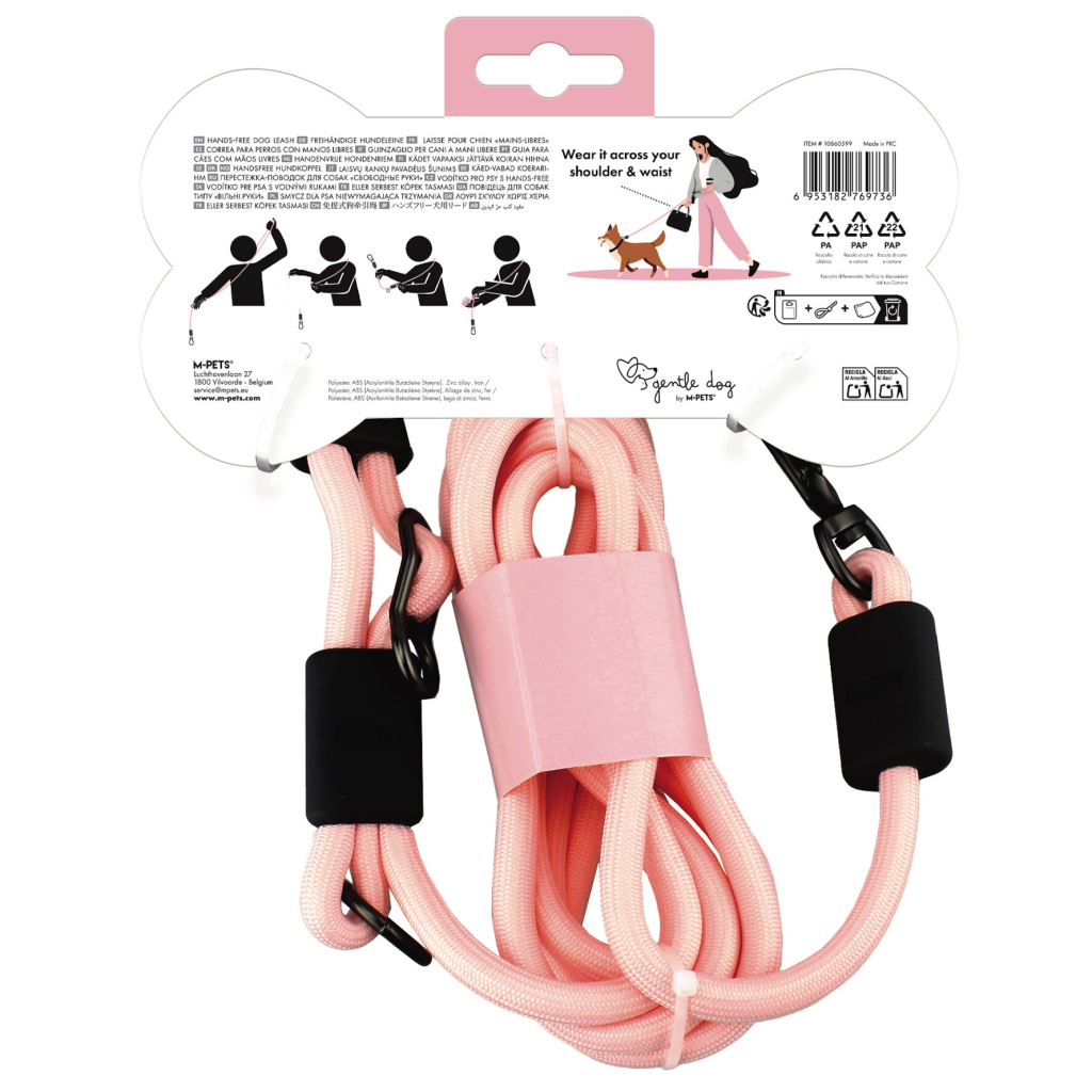 M-Pets Gentle Köpek Gezdirme Kayışı 120cm (Pembe)