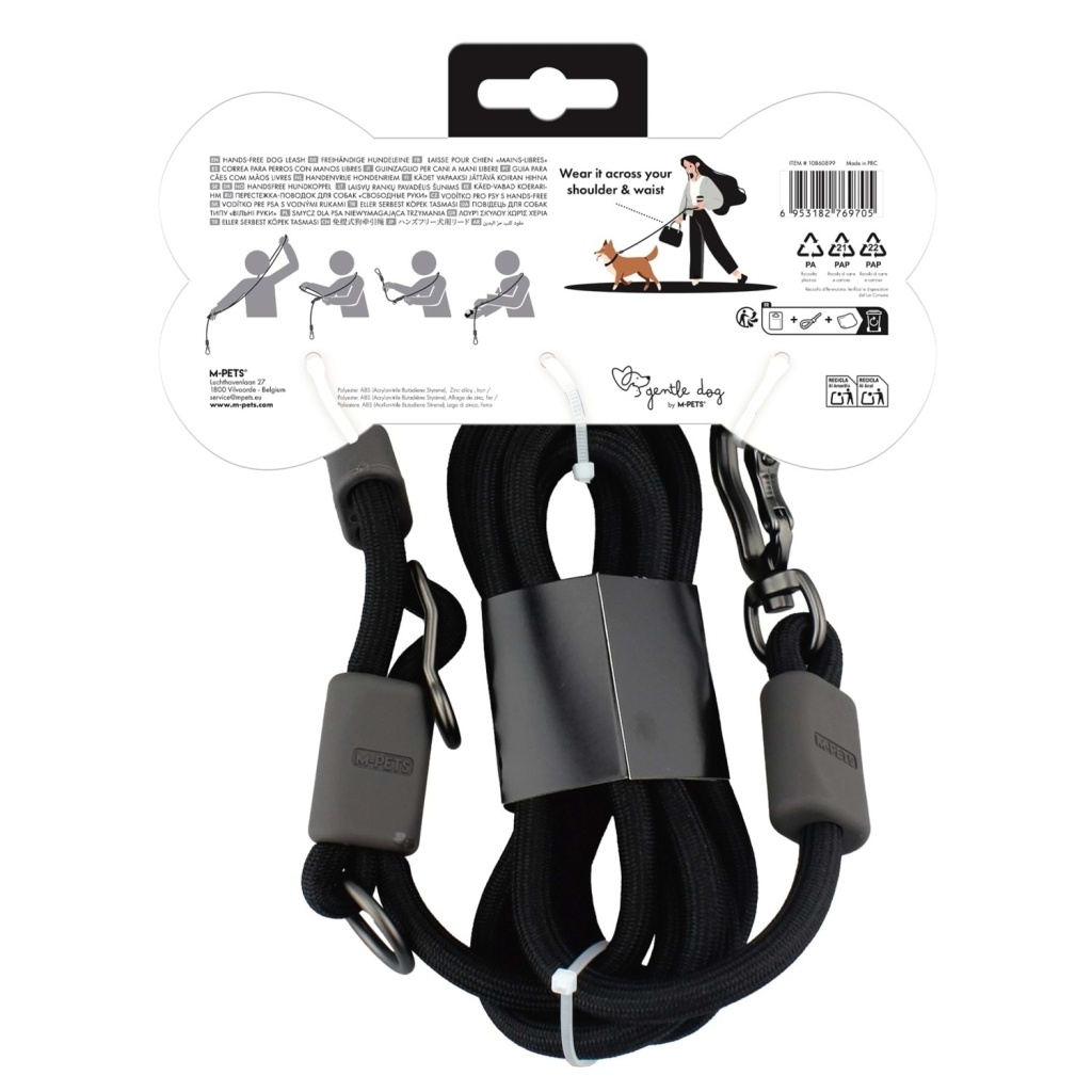 M-Pets Gentle Köpek Gezdirme Kayışı 120cm (Siyah)