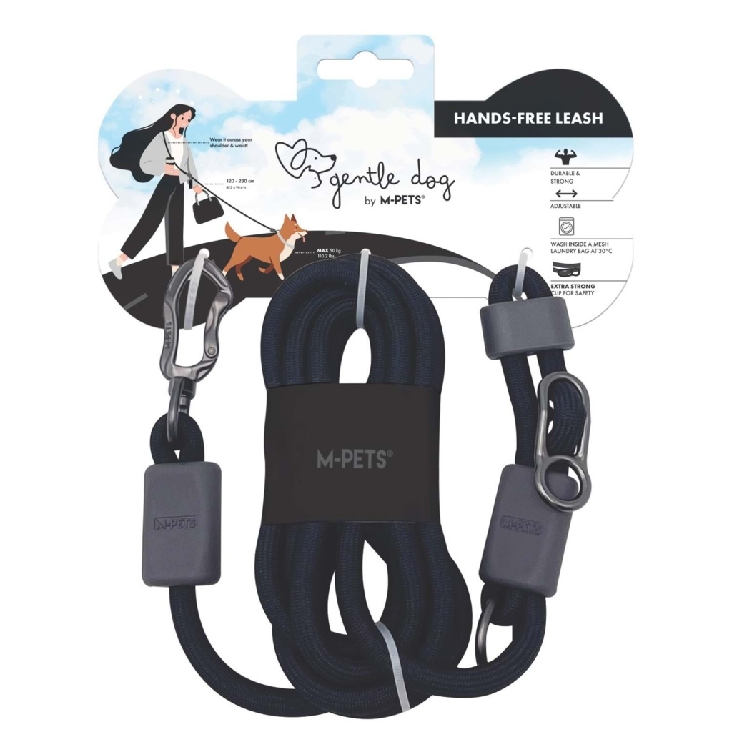 M-Pets Gentle Köpek Gezdirme Kayışı 120cm (Siyah)
