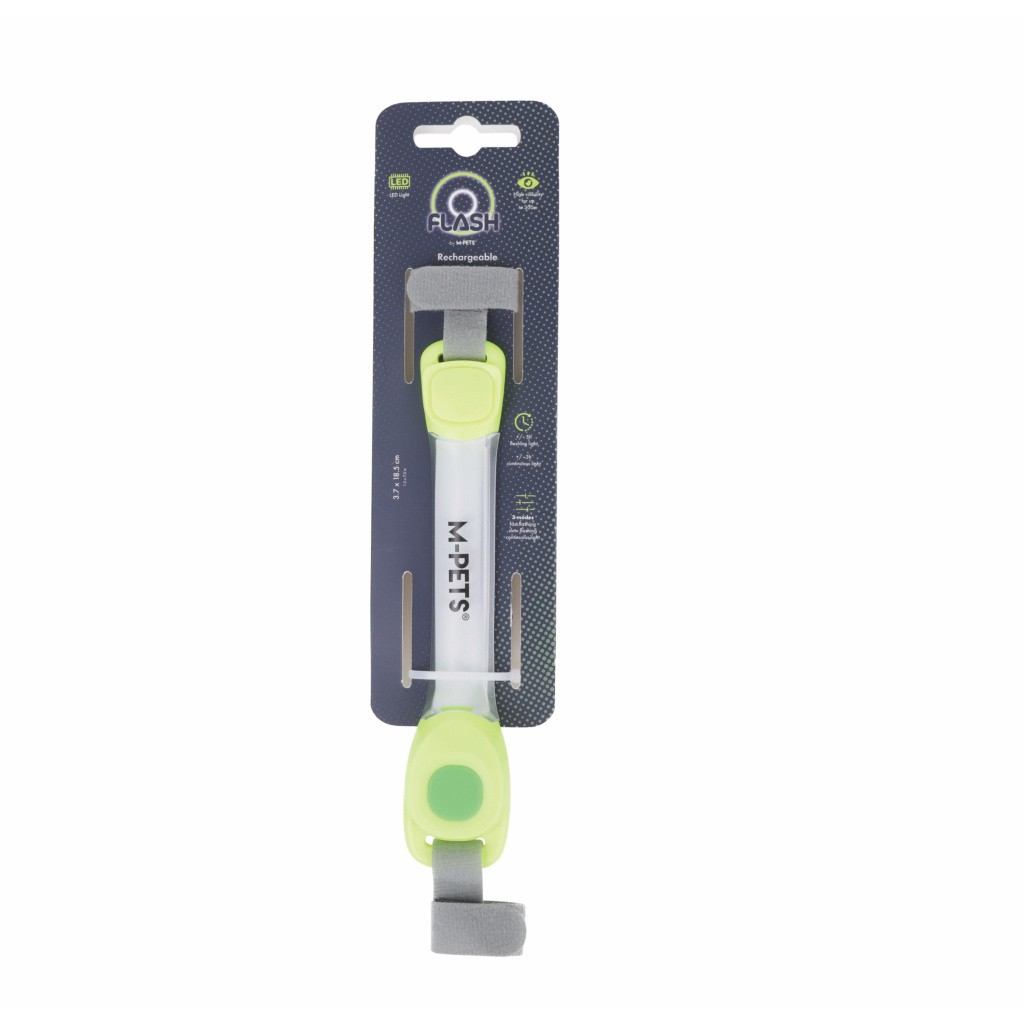 M-Pets Flash Led Köpek Kayış Bandı 3,7x18,5cm (Yeşil)