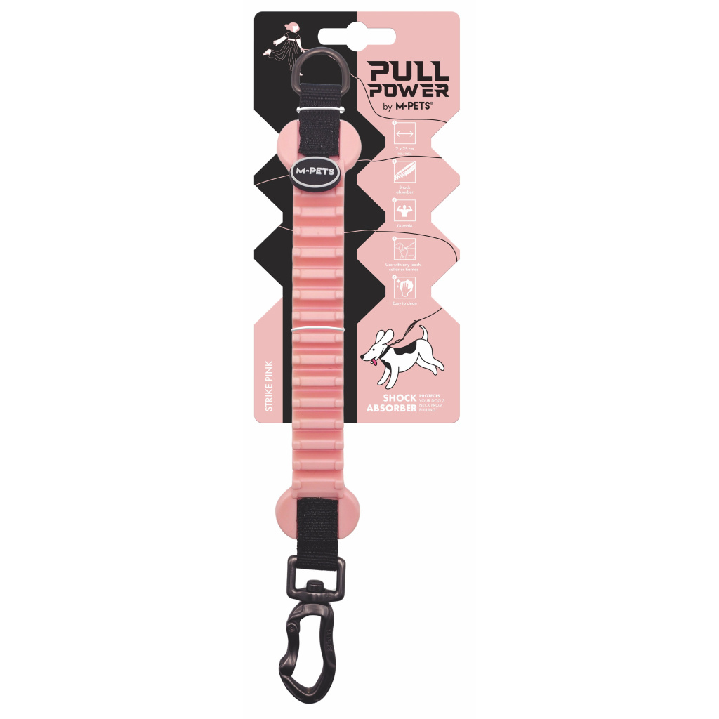 M-Pets Pull Power Köpekler İçin Şok Emici Ara Tasma 25cm (Pembe)