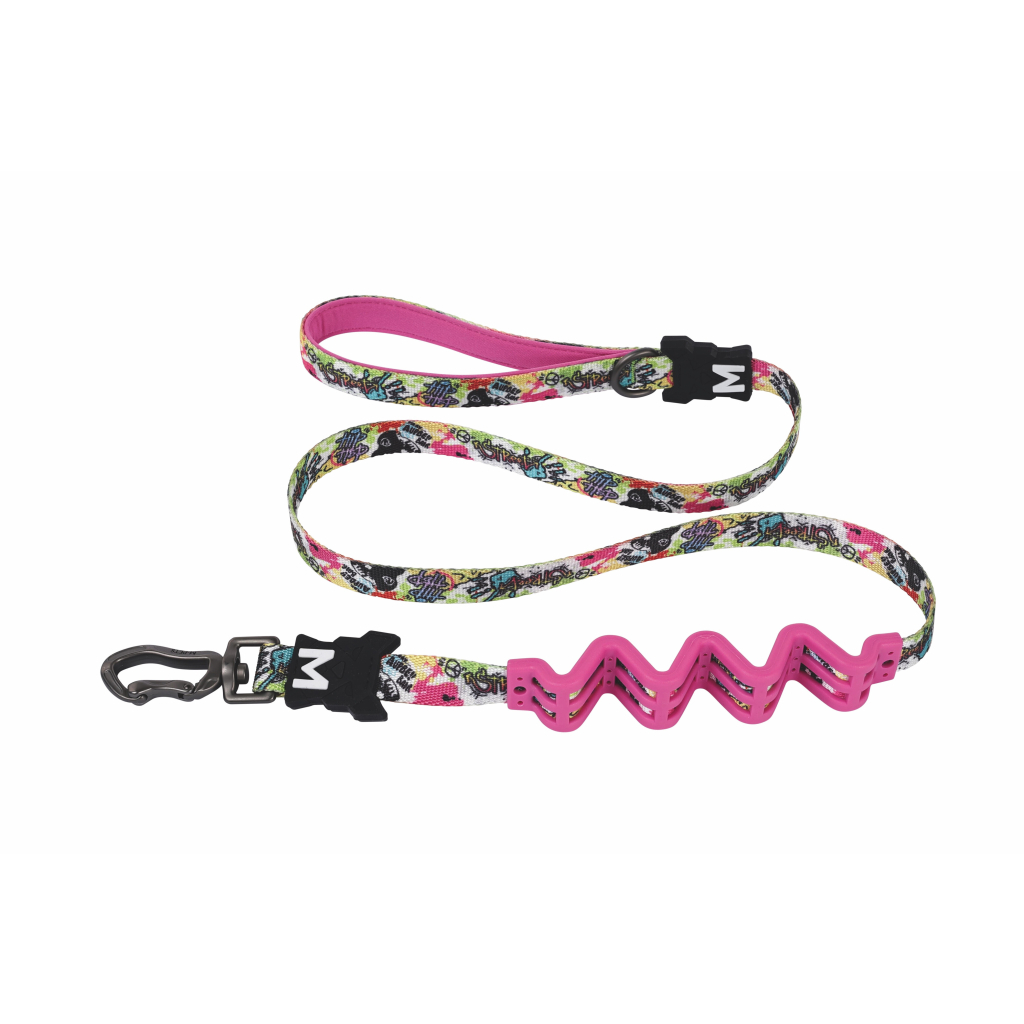 M-Pets Urban Style Graffti Köpekler İçin Şok Emici Gezdirme Kayışı 120cm [M]