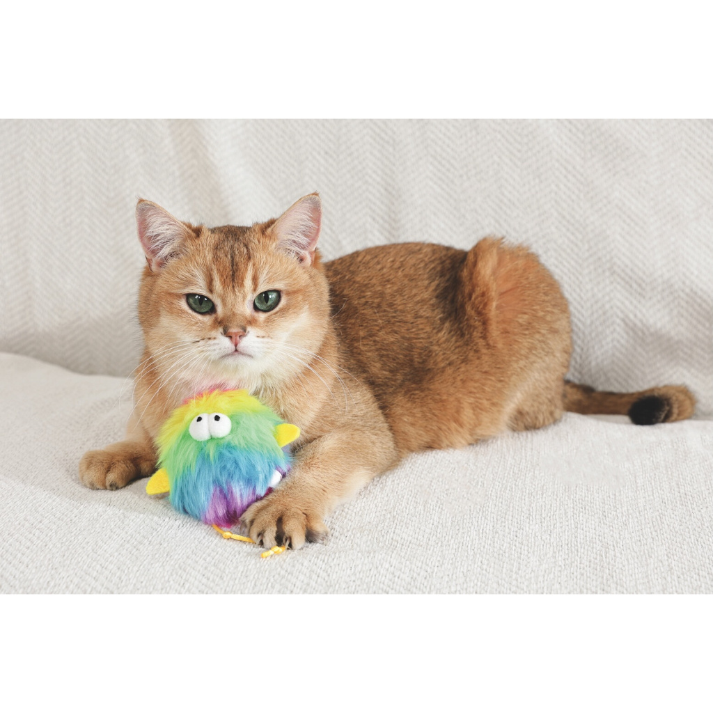 M-Pets Fluffy Zee Catnipli Kedi Oyuncağı 10x7x5,5cm (Karışık Renkli)