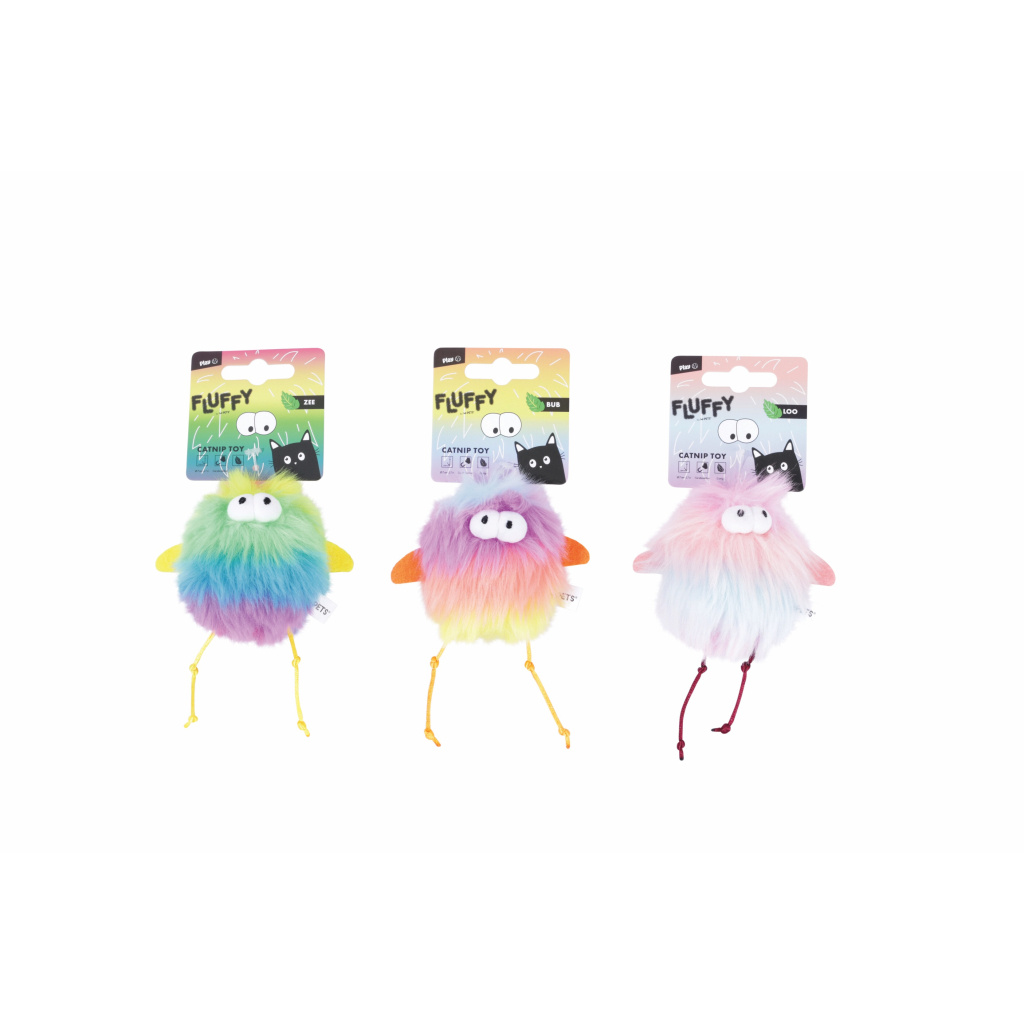M-Pets Fluffy Zee Catnipli Kedi Oyuncağı 10x7x5,5cm (Karışık Renkli)