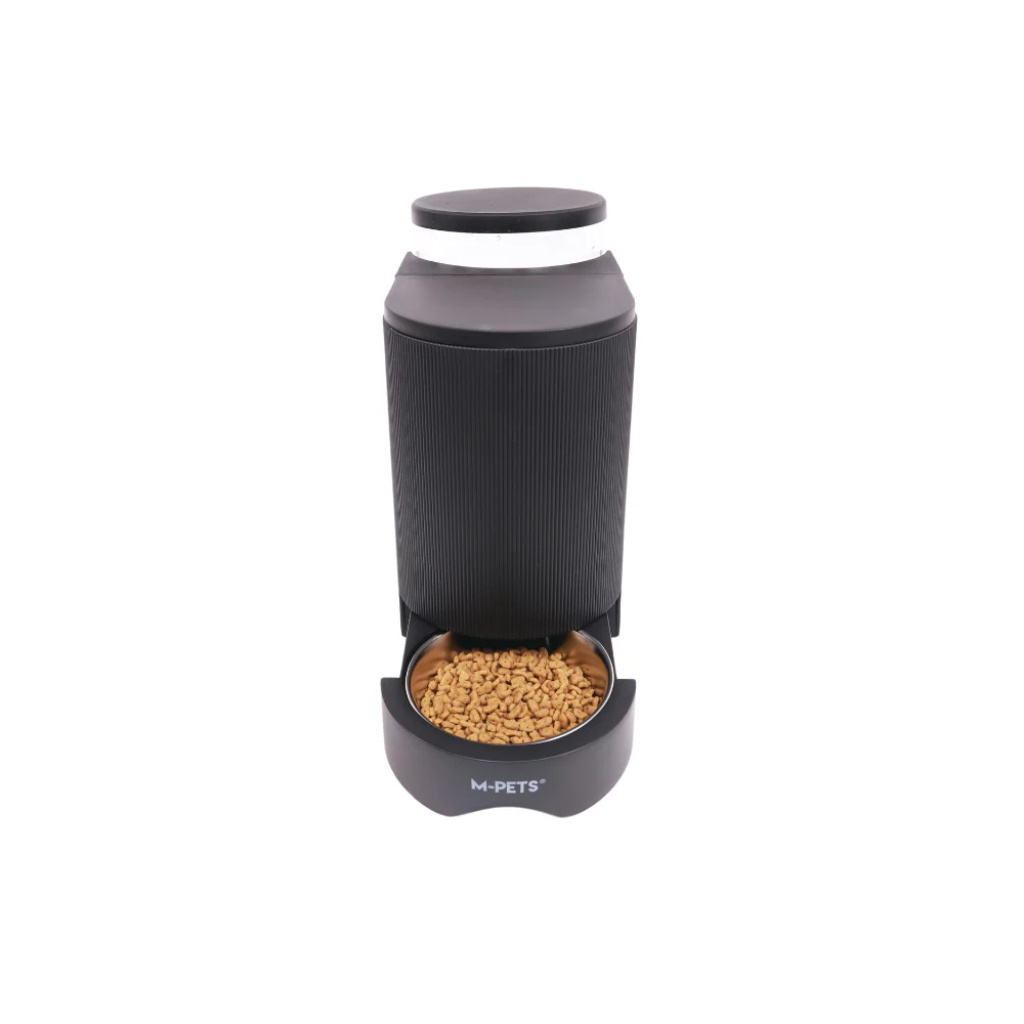 M-Pets Duplo Hazneli Mama ve Su Kabı 3000ml (Siyah)