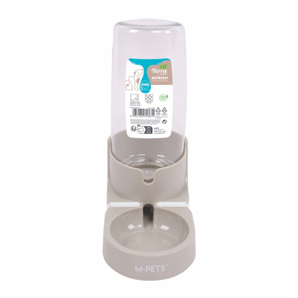 M-Pets Refresh Hazneli Kedi ve Köpek Su Kabı 850ml (Bej)