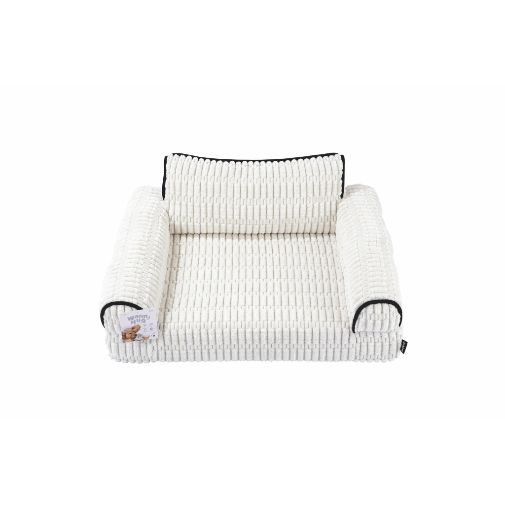 M-Pets Warm Hug Kedi ve Köpekler için Koltuk Şeklinde Yatak 70x53x29cm (Beyaz) [M]