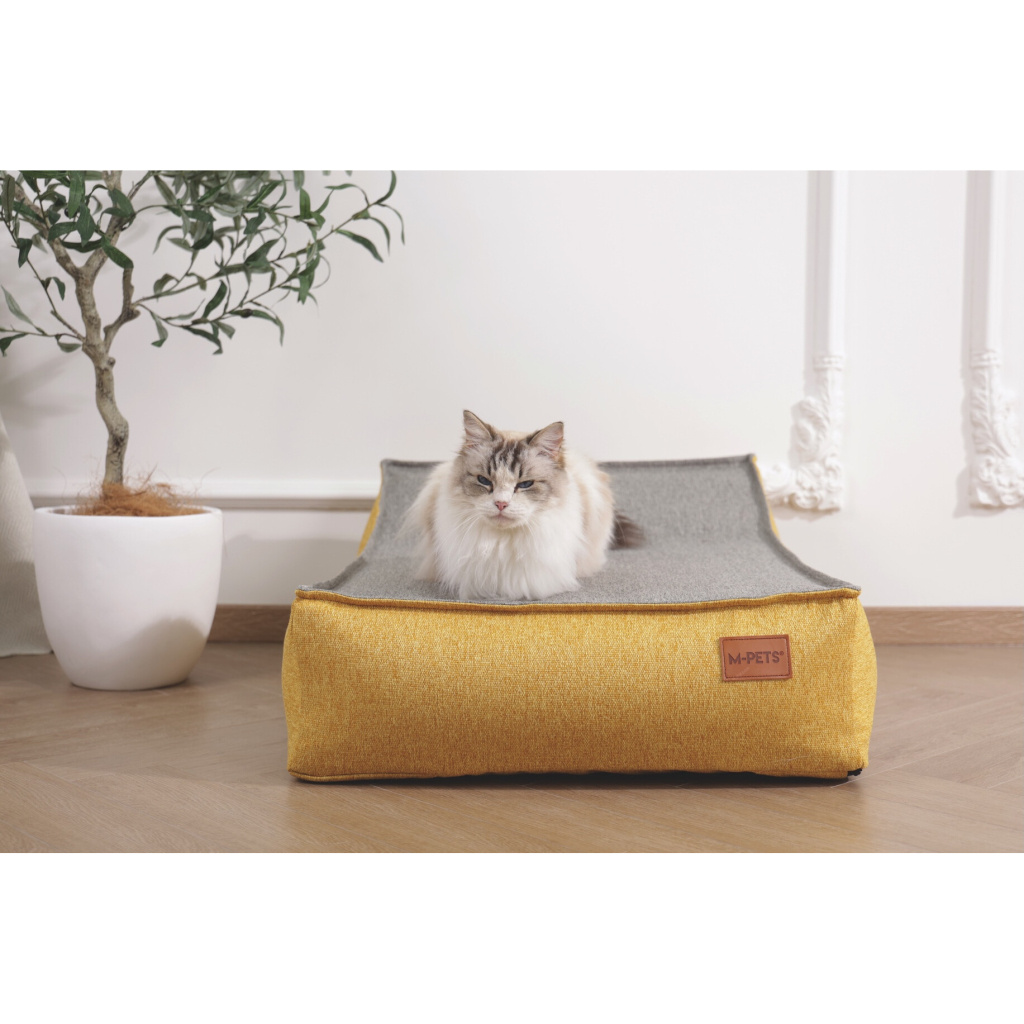 M-Pets Cloud Fonksiyonel Şişirilebilir Kedi ve Köpek Yatağı 75x55x28cm (Sarı)