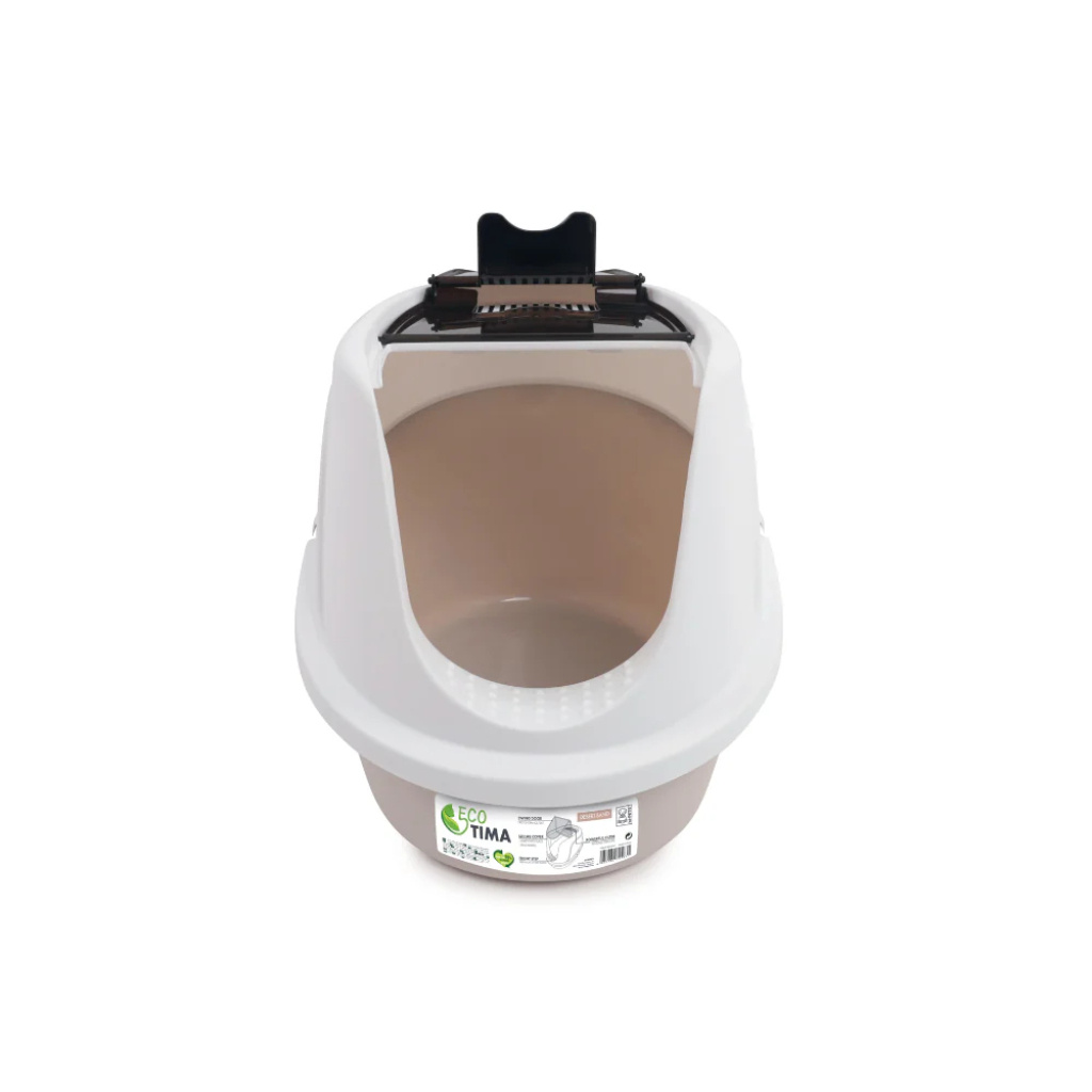 M-Pets Eco Tima Kapalı Kedi Tuvaleti 60x45x42,5cm (Bej) [L]