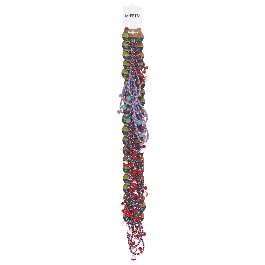M-Pets Pixie Kedi Boyun Zilli Tasması 0,6x30cm (Mavi-Kırmızı)