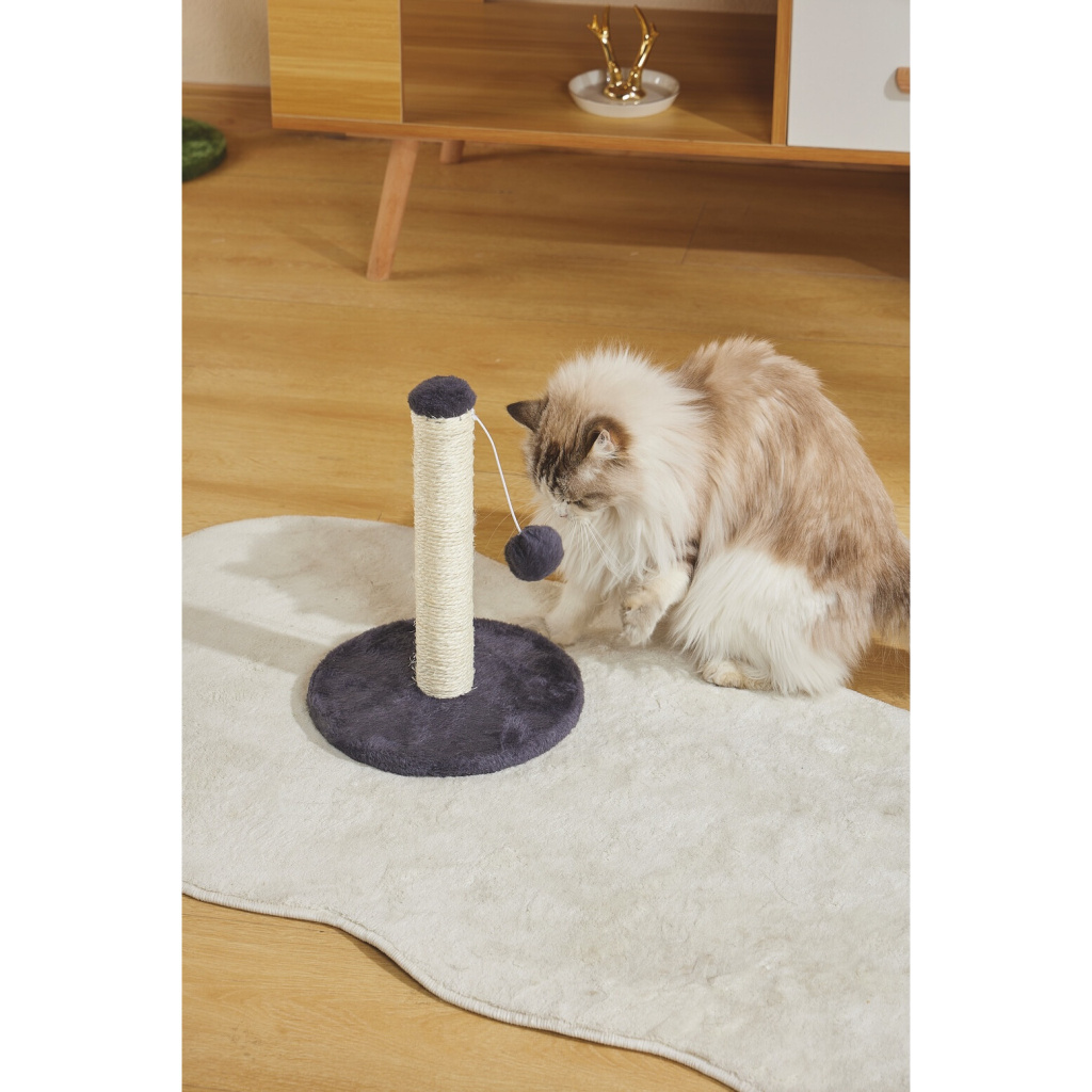 M-Pets My First Ponponlu Kedi Tırmalama Tahtası 24x24x30cm (Gri)