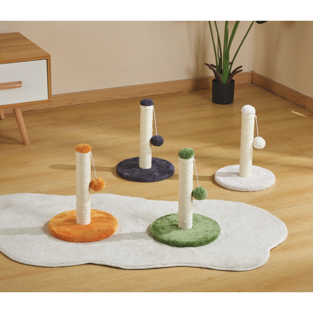 M-Pets My First Ponponlu Kedi Tırmalama Tahtası 24x24x30cm (Beyaz)