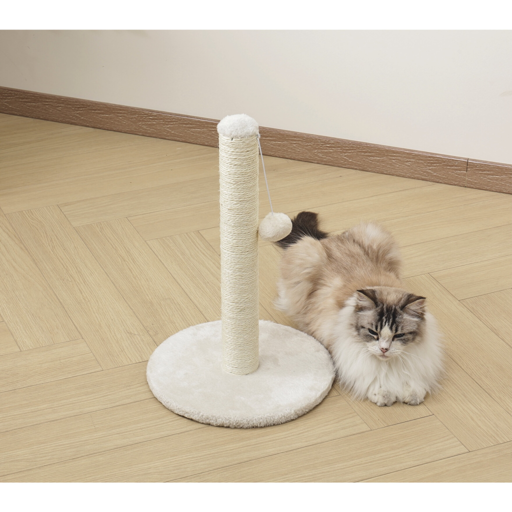 M-Pets My Second Ponponlu Kedi Tırmalama Tahtası 30x43cm (Beyaz)
