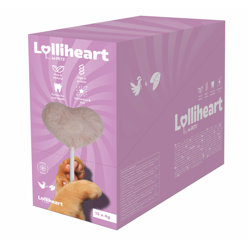 M-Pets Lolliheart Tavuklu ve Mor Patatesli Lolipop Kedi Ödül Maması 4gr (15'li)