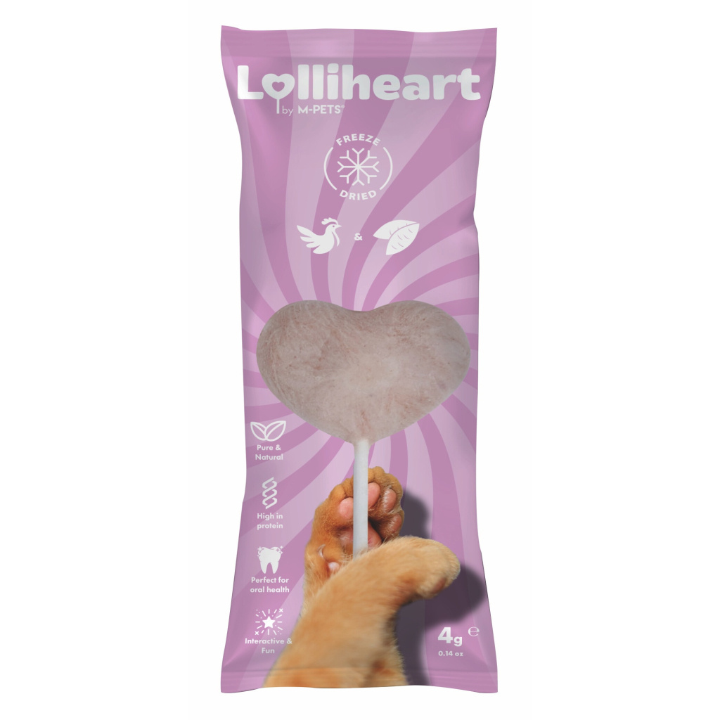 M-Pets Lolliheart Tavuklu ve Mor Patatesli Lolipop Kedi Ödül Maması 4gr (15'li)