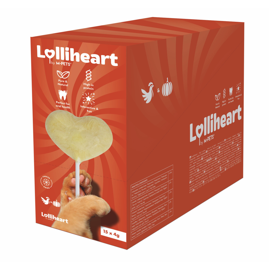 M-Pets Lolliheart Tavuklu ve Bal Kabaklı Lolipop Kedi Ödül Maması 4gr (15'li)