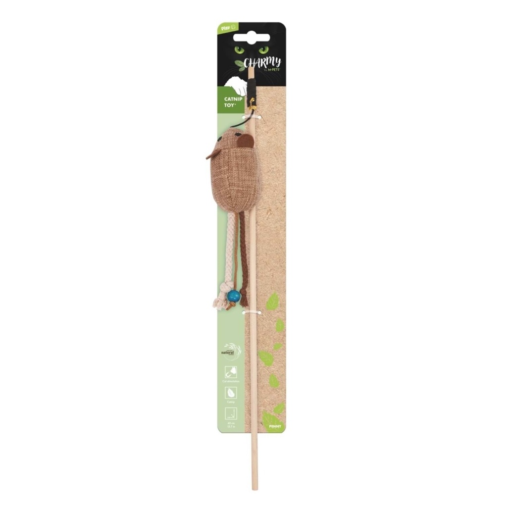 M-Pets Charmy Catnip ve Matatabilili Fare Olta Kedi Oyuncağı 17x6x3cm (Kahverengi)